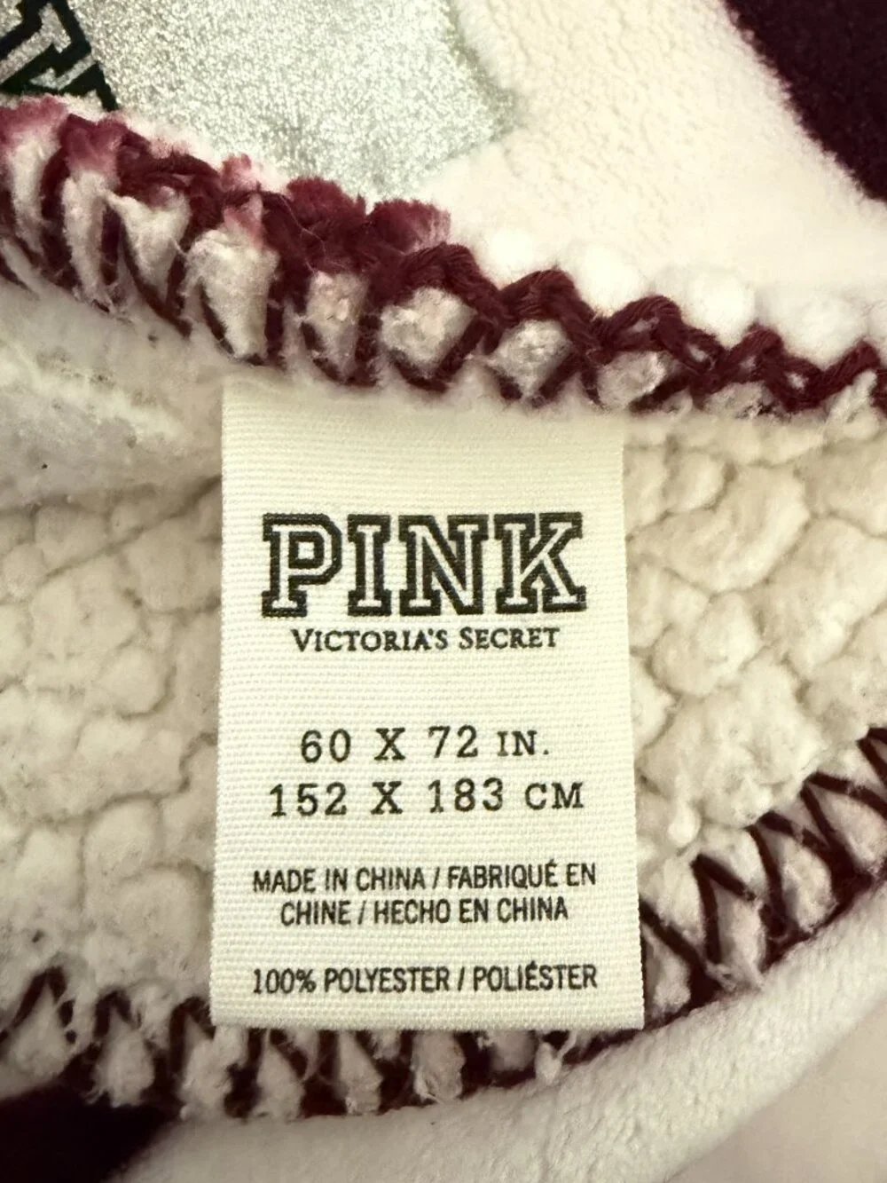 Vs pink sherpa blanket